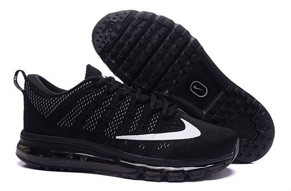 Mens Flyknit Air Max 2016 Cheap All Black White Outlet